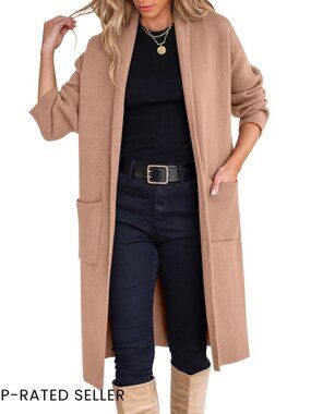 Oversized Open Front Cardigan Long Sweater Duster Coatigan Chic Fall Outerwear